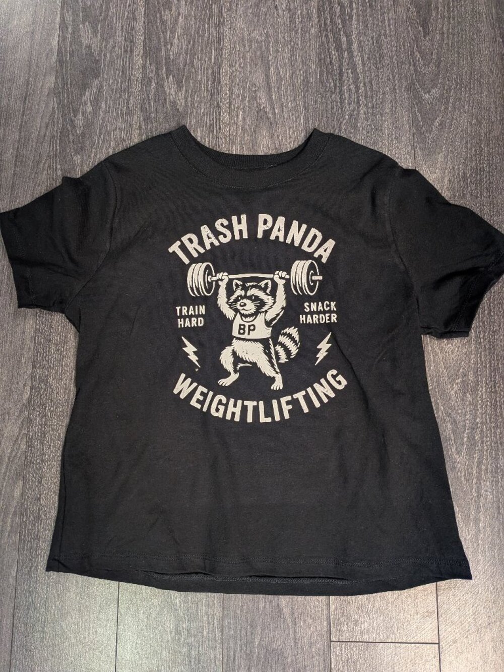 Barbells And Ponytails S/S Crop "Trash Panda Tee T-Shirt NEW Sz M